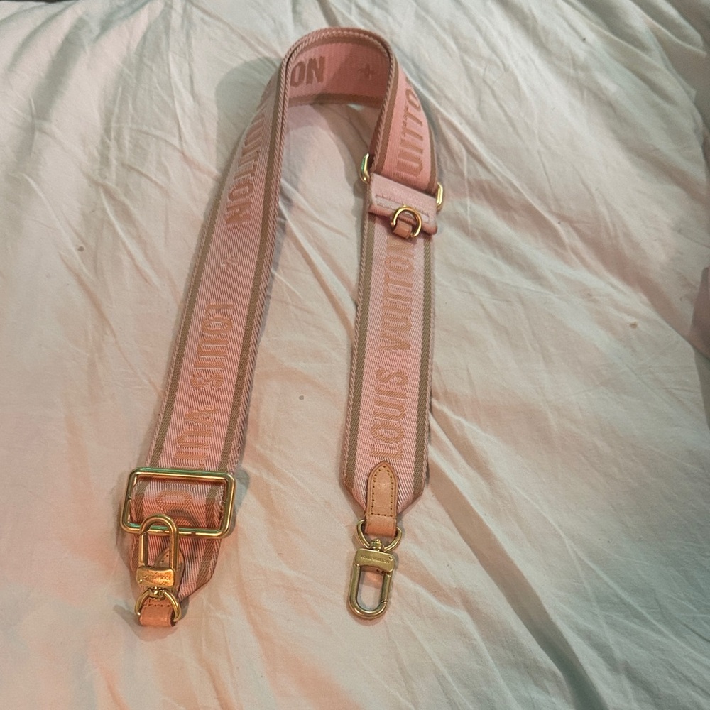 Louis Vuitton Pink Strap with Gold Hardware
